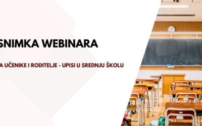 Snimka webinara – upisi u srednju školu