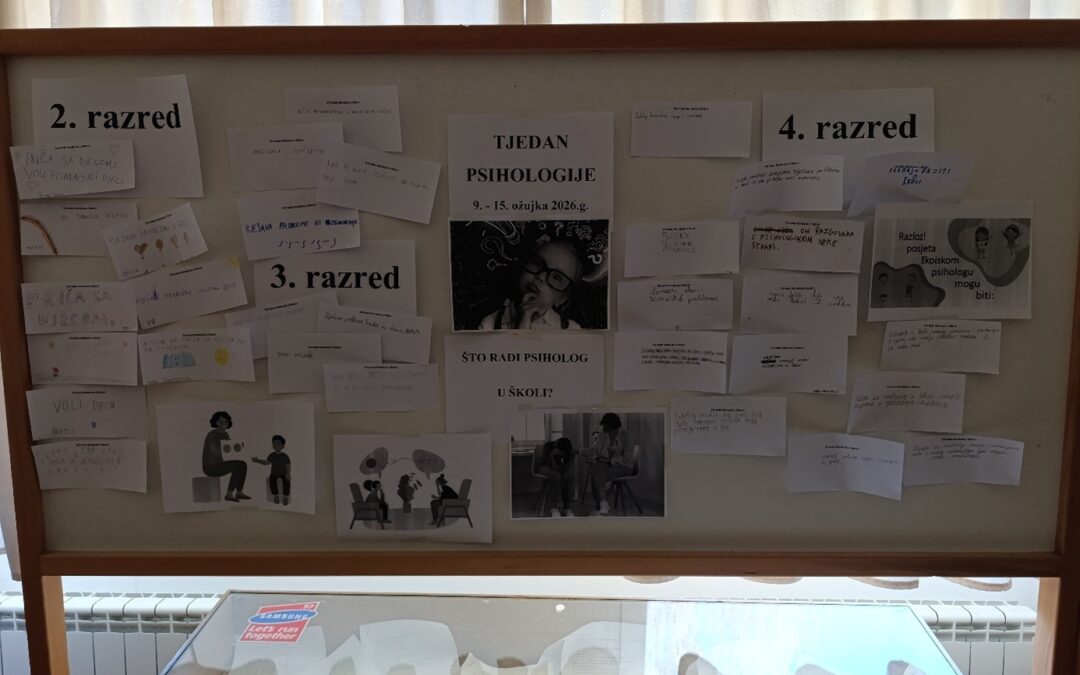 19. tjedan psihologije u OŠ Bratoljuba Klaića, Bizovac i Nacionalni dan psihologa 14. ožujka 2026.